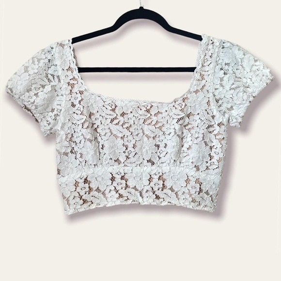 PacSun Tops - Lottie Moss White Lace Bustier Top